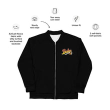 Load image into Gallery viewer, Unisex Bomber Jacket (black)