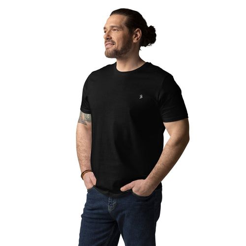 Unisex organic cotton t-shirt (black & dark blue)