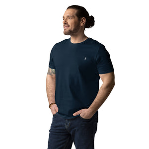 Unisex organic cotton t-shirt (black & dark blue)